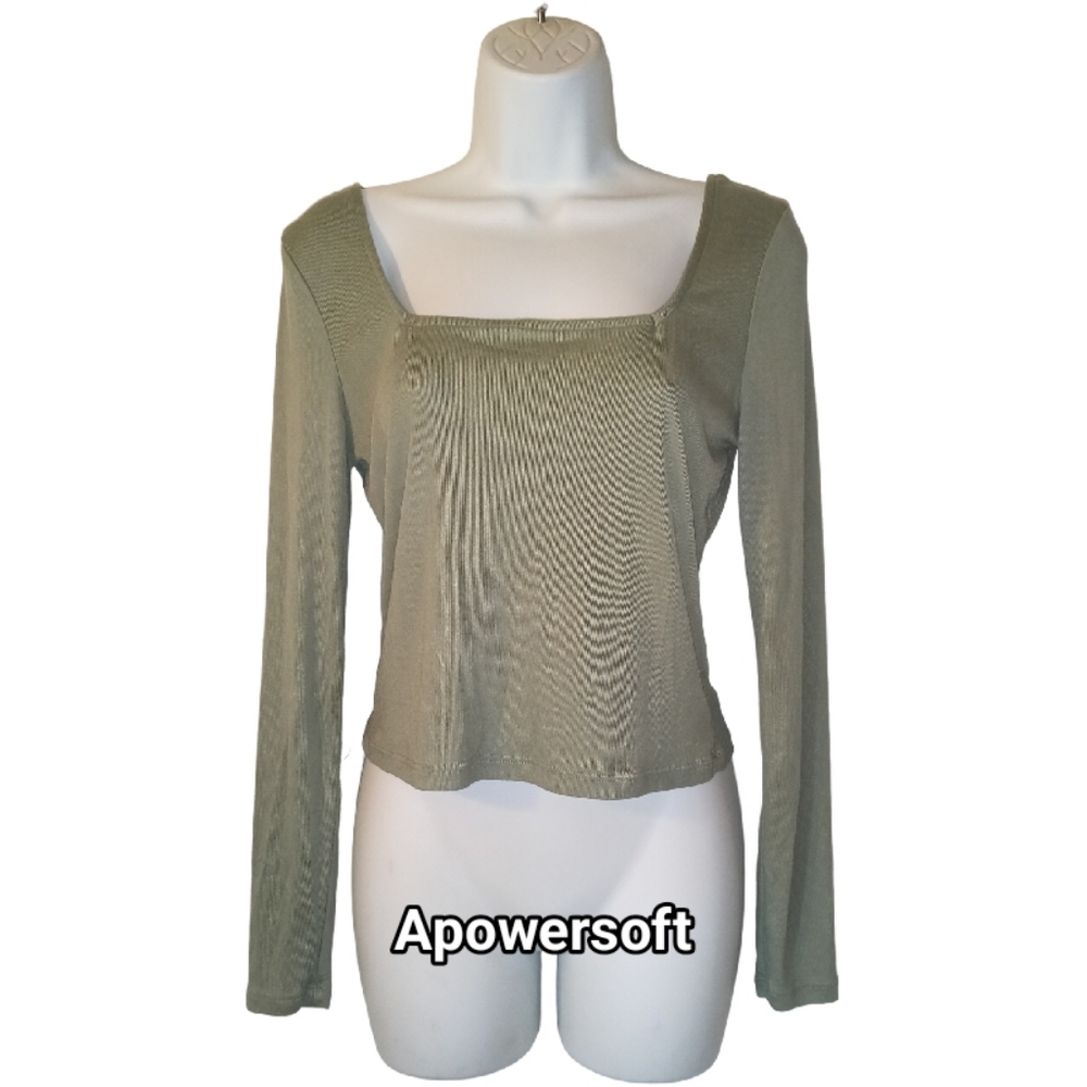 Cotton On Green Square Neck Top